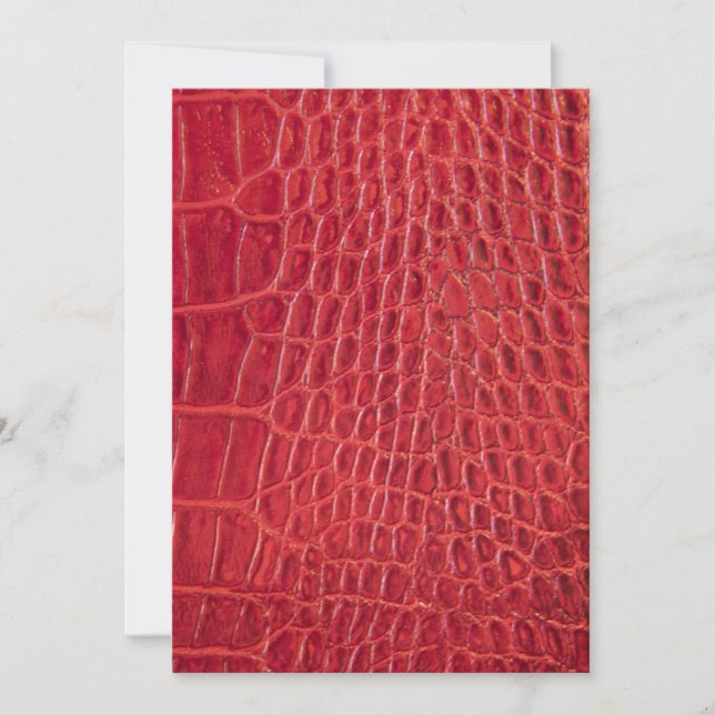 Carte Faux rouge alligator cuir (Devant)