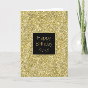 Carte Faux Sparkle Gold Parties scintillant Anniversaire