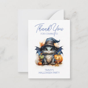 Carte Favorite Halloween Baby Dragon Watercolor