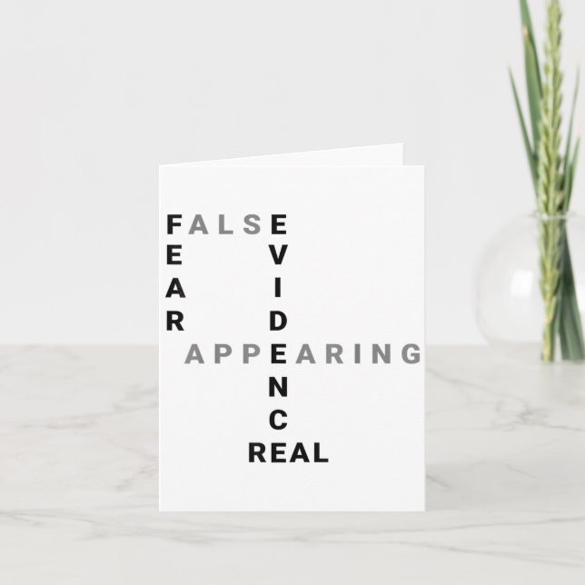 Carte Fear False Evidence Appearing Real Motivational  (Devant)
