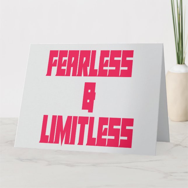 Carte Fearless & Limitless  (Devant)