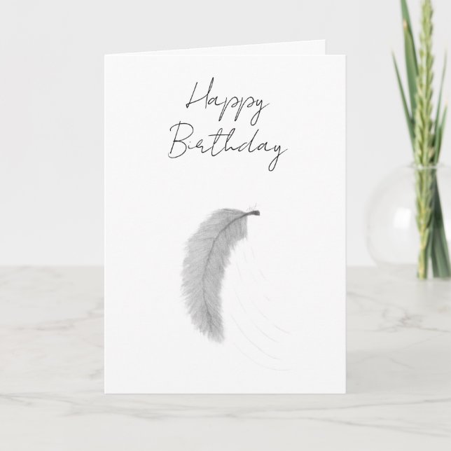 Carte Feather blown by the wind (Devant)