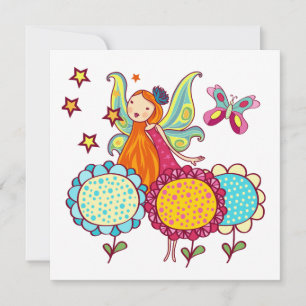 Carte Fée De Jardin Avec Fleurs