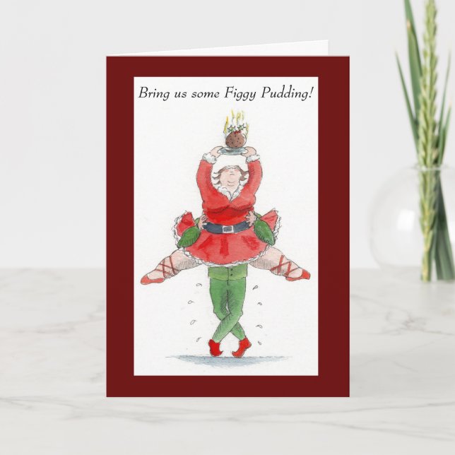 Carte Fée de pudding de Noël (Devant)
