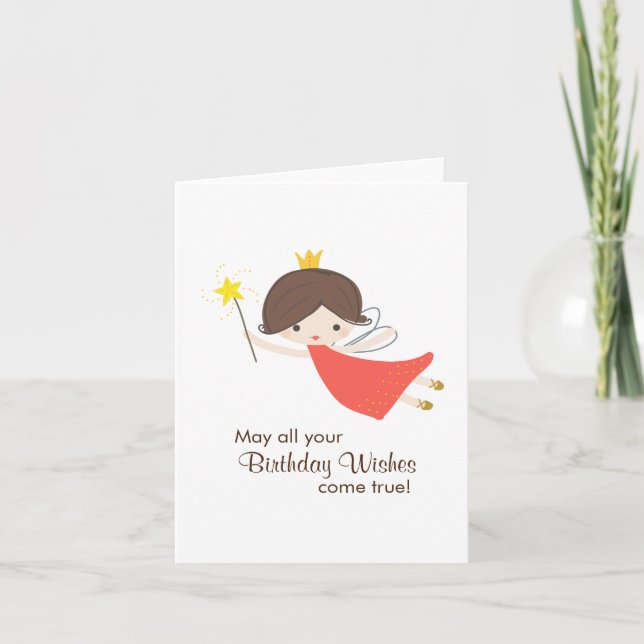 Carte Fée de voeux d'anniversaire (Devant)