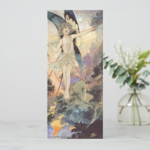 Carte Fée papillon victorienne vintage par Robinson