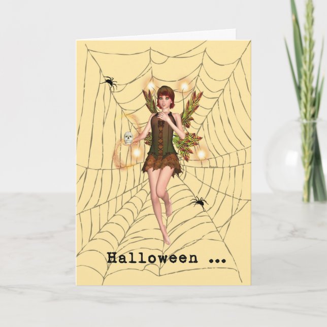 Carte Fée Peur Halloween (Devant)