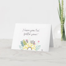 Carte Feel Better Flowers