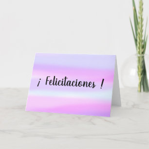 Carte Felicitaciones Espagne Félicitations Aquarelle
