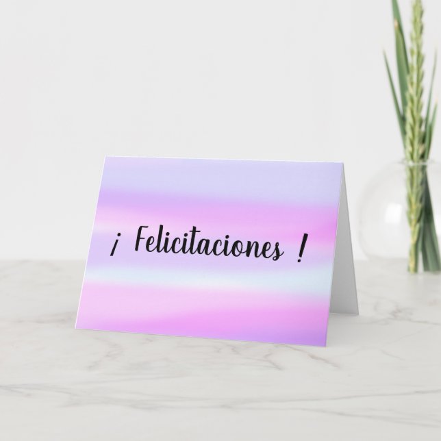 Carte Felicitaciones Espagne Félicitations Aquarelle (Devant)