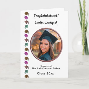 Carte Félicitation Graduation 2025, White Roses
