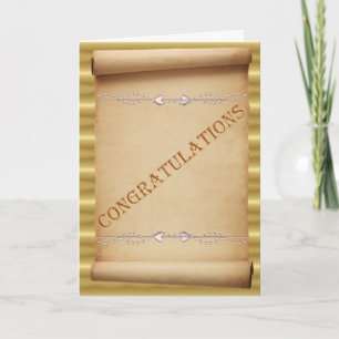 Carte Félicitation pour le mariage. Défilement mariage