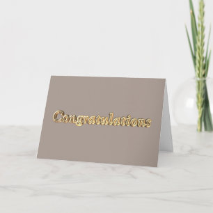 Carte Félicitation pour le mariage. or mariage sur argen