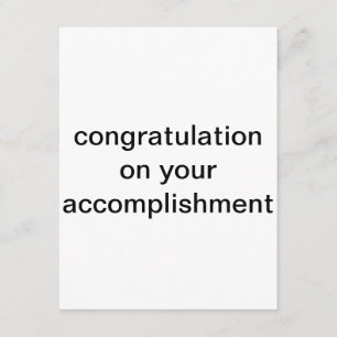 Carte Félicitation sur votre accomplissement