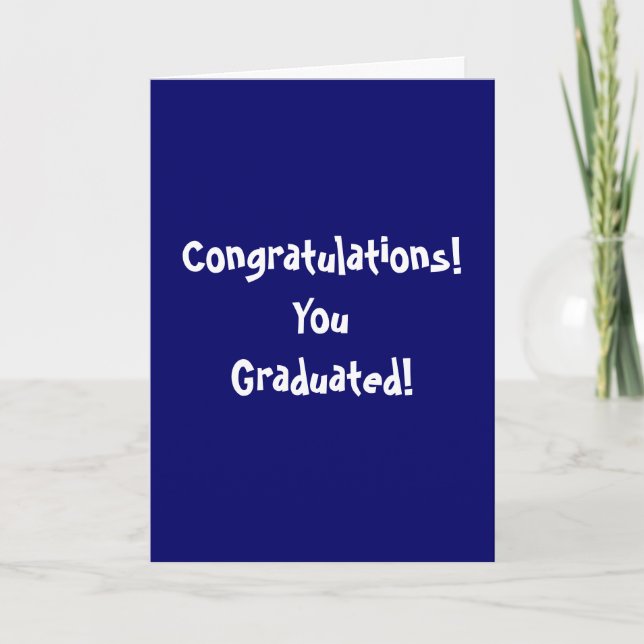 Carte Félicitation ! Vous êtes diplômé ! (Devant)