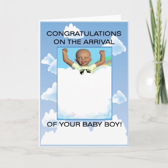 Carte Félicitations à Baby Boy (Devant)
