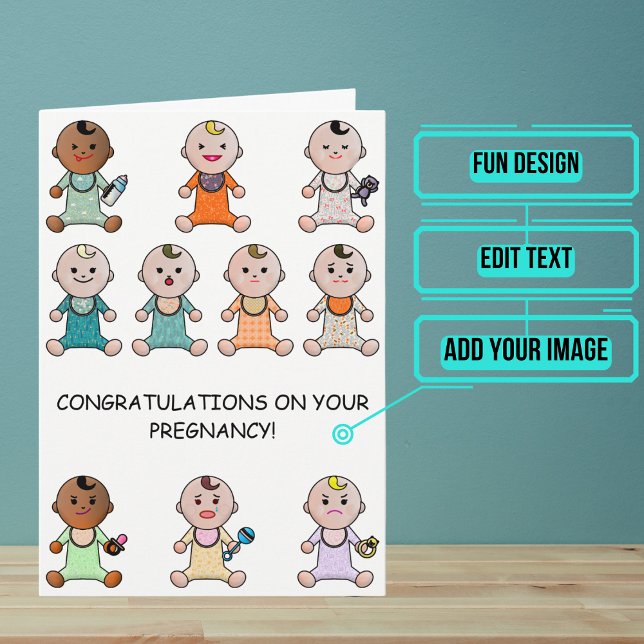 Carte Félicitations à beaucoup de bébés grossesses (This lovely card is for someone who is expecting.)
