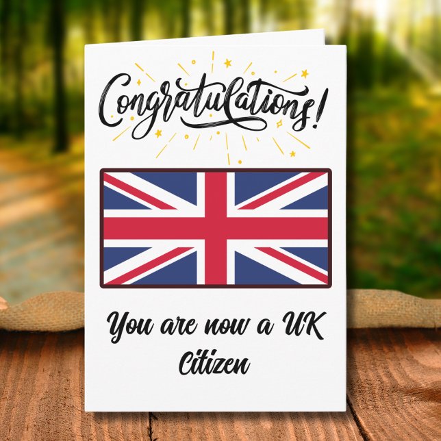 Carte Félicitations à Citoyenneté britannique Union Jack (Créateur téléchargé)