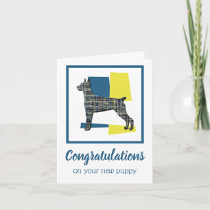Carte Félicitations à Doberman Pinscher Puppy Chien