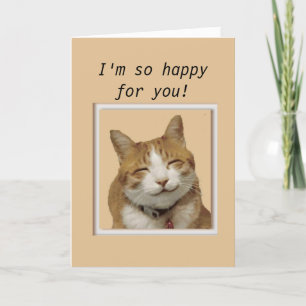 Carte Félicitations à Happy Cat