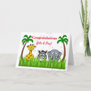 Carte Félicitations à Jungle New Baby