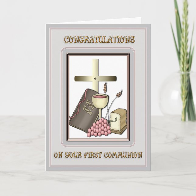 Carte Félicitations à la communion (Devant)
