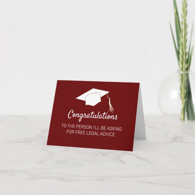 Carte Félicitations à la faculté de droit (Devant)