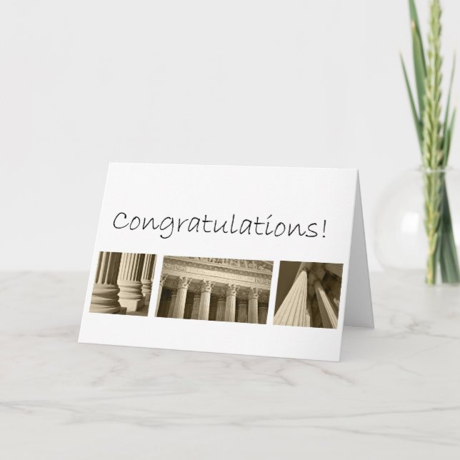 Carte Félicitations à la Faculté de droit pour son diplô (Devant)