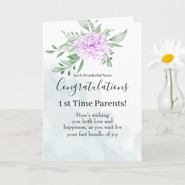 Carte Félicitations à la grossesse d'Eucalyptus Rose pou (Petite plante)