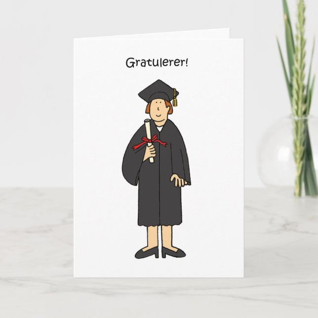 Carte Félicitations à la jeune fille norvégienne (Devant)