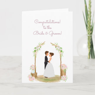 Carte Félicitations à la mariée et à la mariée
