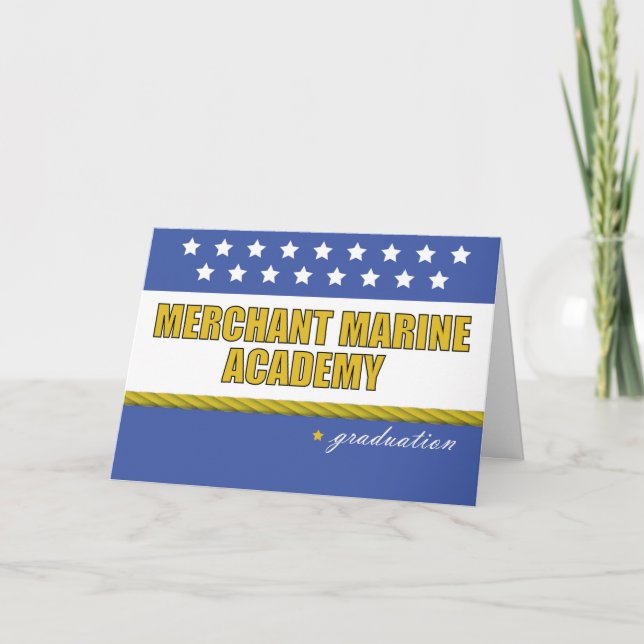 Carte Félicitations à la Merchant Marine Academy Graduat (Devant)
