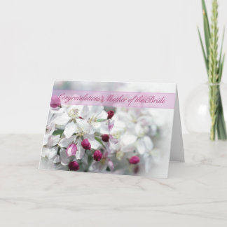 Carte Félicitations à la mère de la mariée avec fl