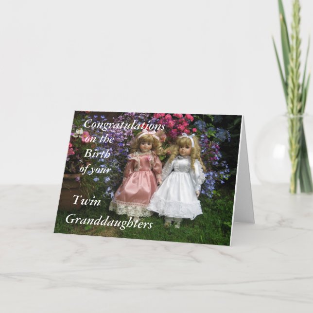 Carte Félicitations à la naissance de vos petites-filles (Devant)