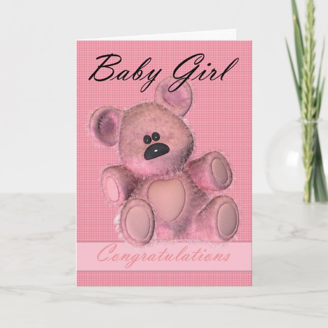 Carte Félicitations à la nouvelle petite fille (Devant)