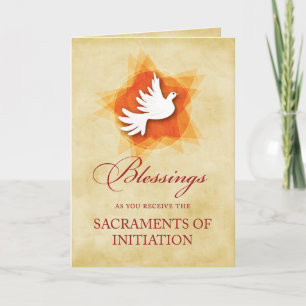 Carte Félicitations à la RCIA pour la confirmation et la