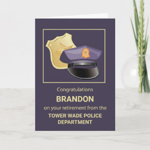 Carte Félicitations à la retraite des forces de police