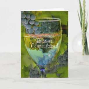 Carte Félicitations à la retraite Humour à vin