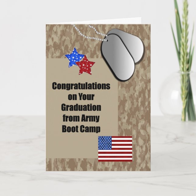 Carte Félicitations à l'Armée pour son diplôme de camp d (Devant)