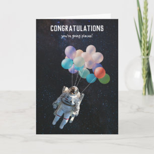 Carte Félicitations à l'astronaute Stars & Space Ballons
