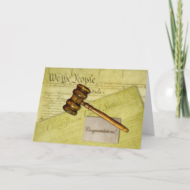 Carte Félicitations à l'avocat, au juge ou au procureur (Devant)