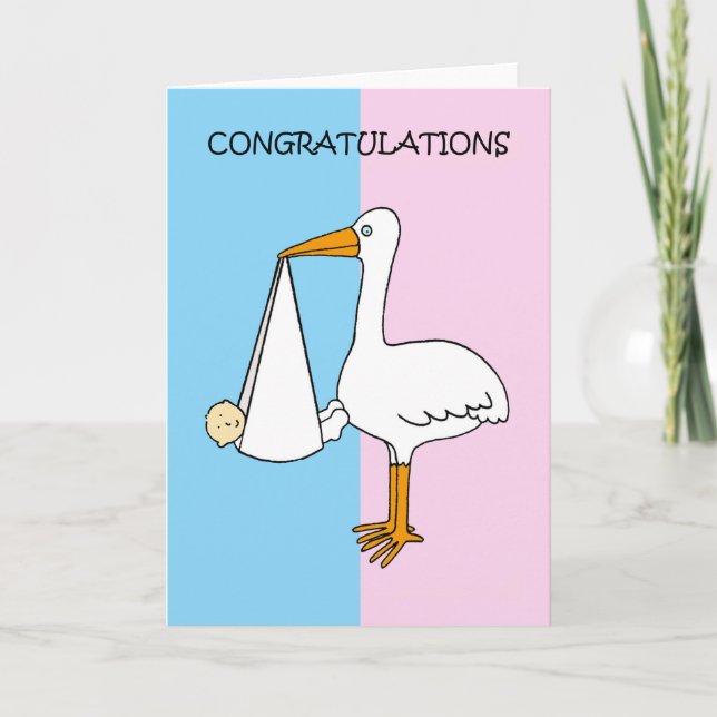 Carte Félicitations à l'Baby shower de la révélation du  (Devant)
