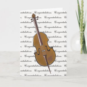 Carte félicitations à l'examen de qualité musique de vio