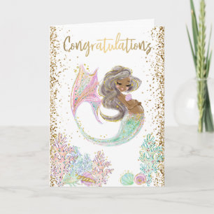 Carte Félicitations à l'intention de Mermaid Pregnant Go