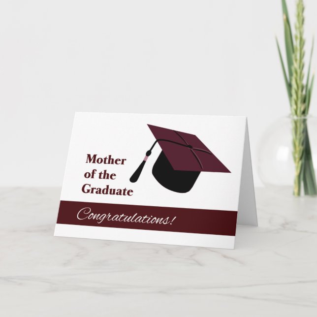 Carte Félicitations à Mère du Diplôme (Devant)