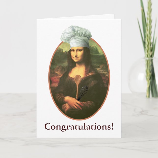 Carte Félicitations à Mona Lisa Chef (Devant)