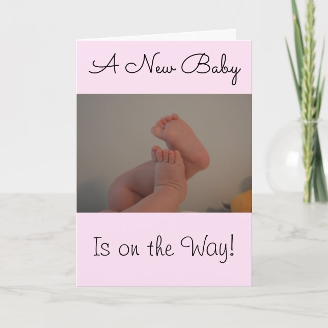 Carte Félicitations à New Baby Girl on the Way (Devant)