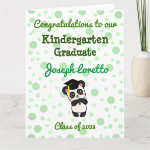 Carte Félicitations à Panda pour ses diplômes de materne