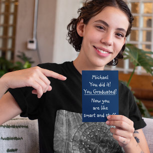 Carte Félicitations à Smart Grad Funny Humour Graduation