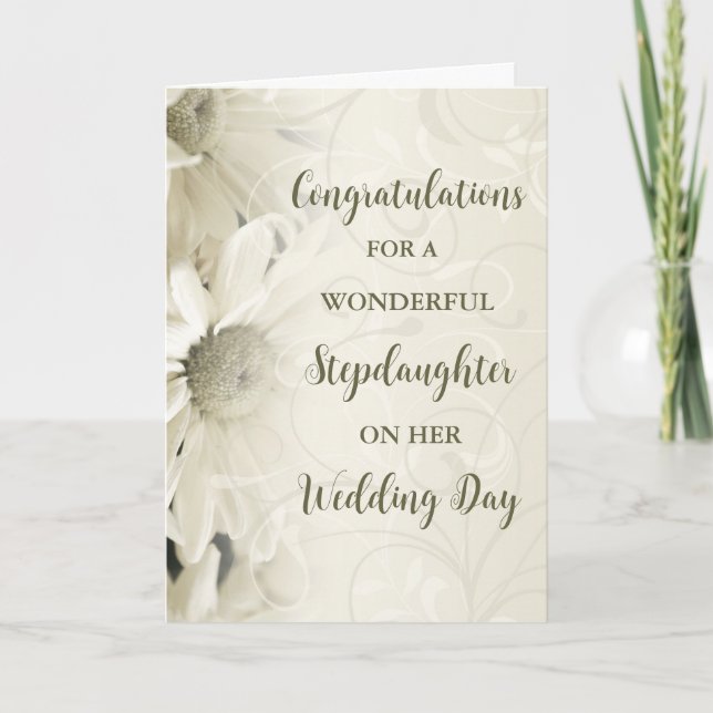 Carte Félicitations à Stepgirl Wedding Day (Devant)